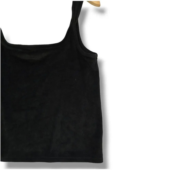 O.N.L.Y Old Navy Loves You Women’s Black Velour tank top - large - Picture 3 of 8